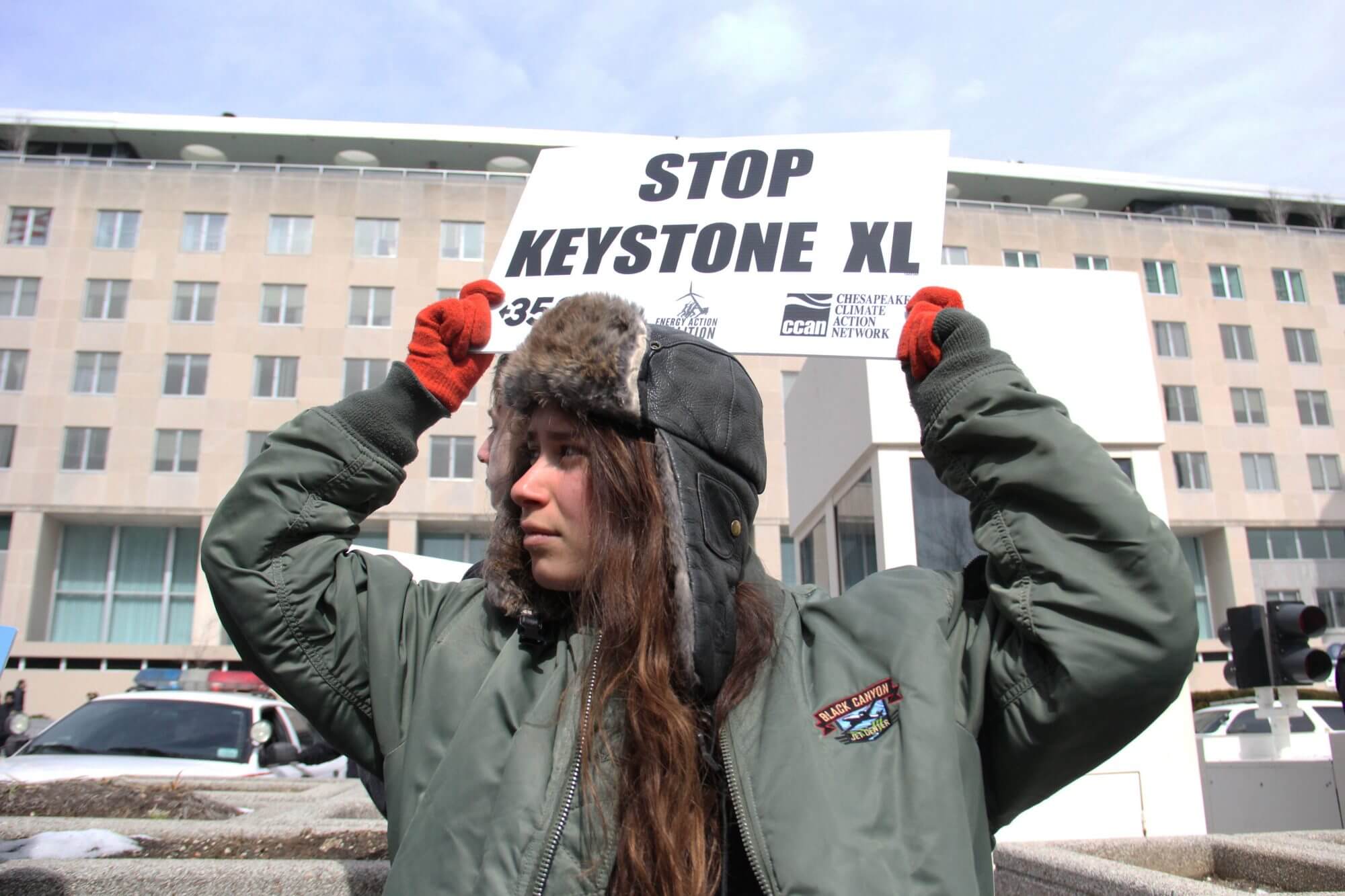 Demonstrators take Keystone XL protest to State Department