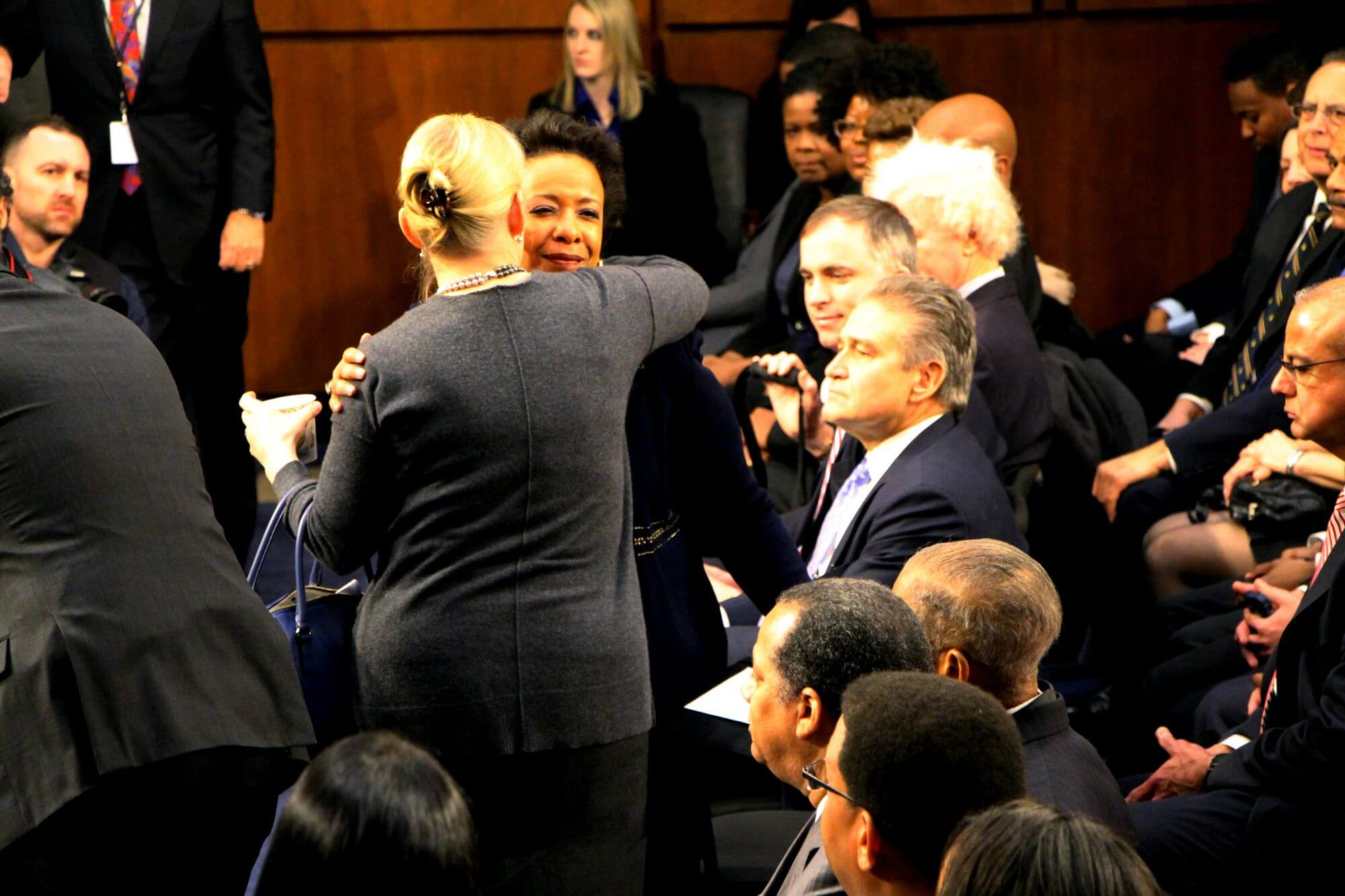 Surrounded by supporters, Lynch keeps a cool head at Senate hearing