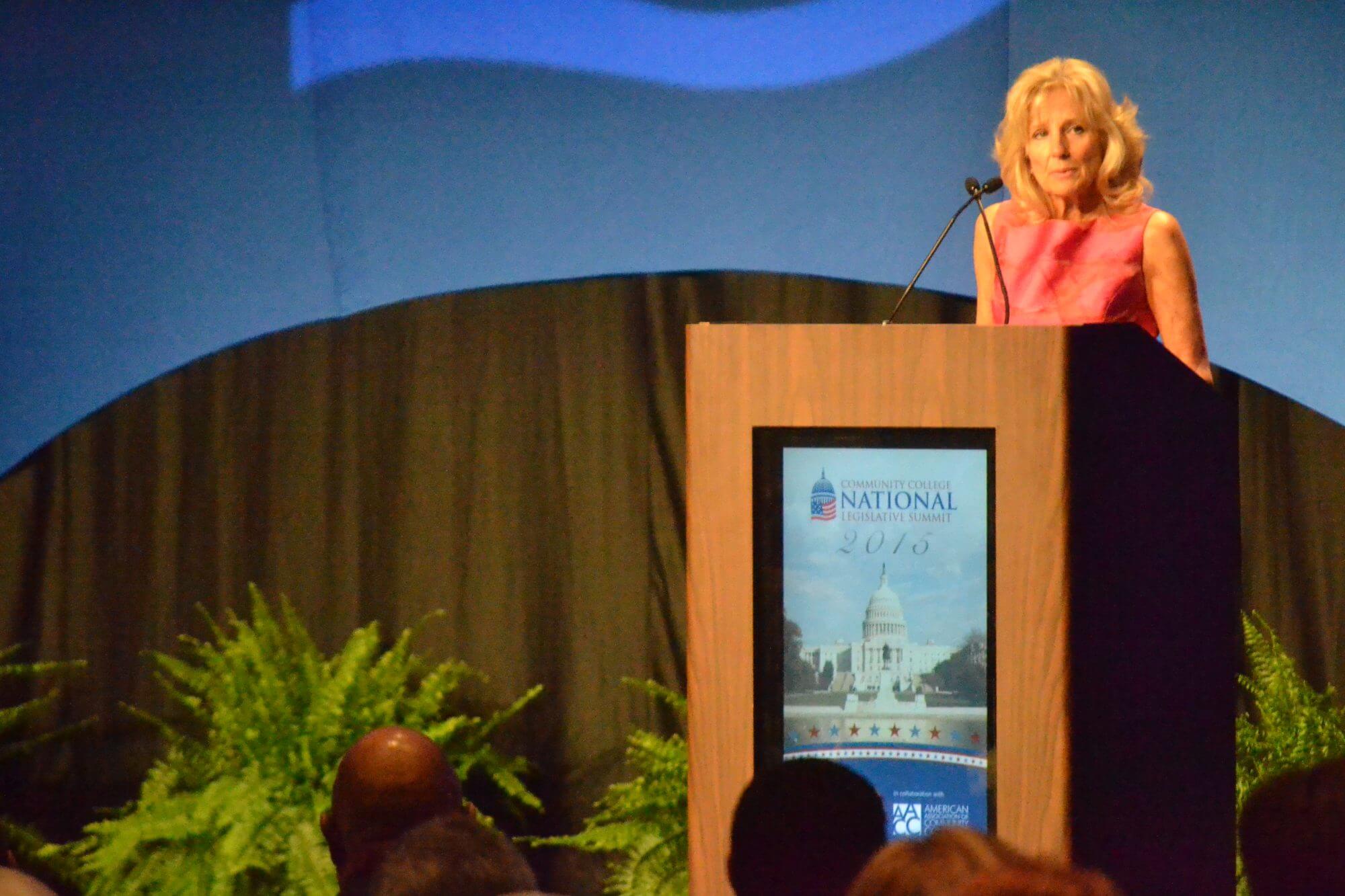 Second lady Jill Biden calls for strengthened community colleges