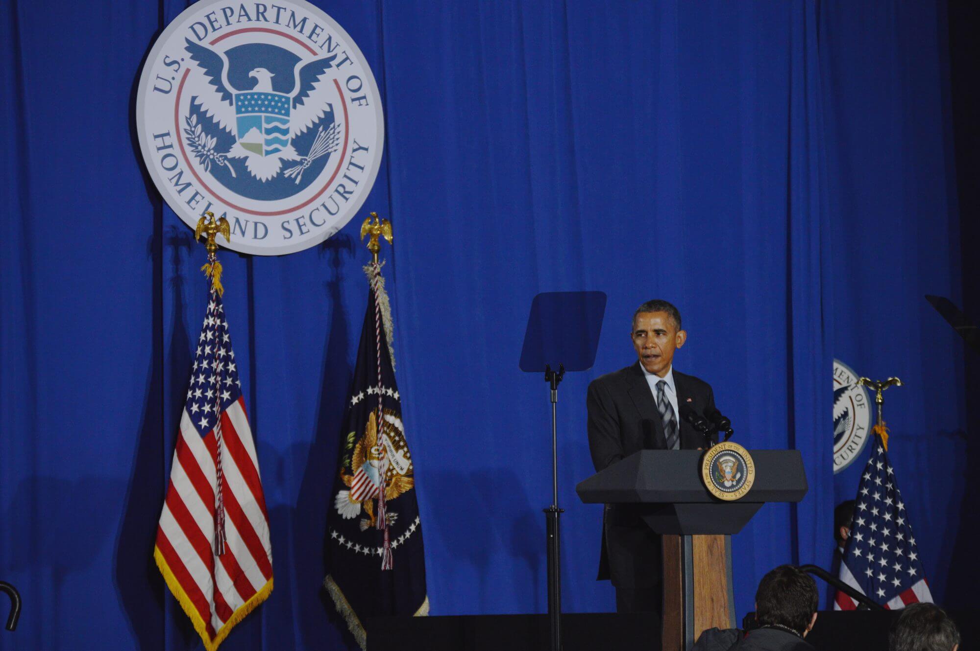 Obama highlights funding for homeland security, middle class programs