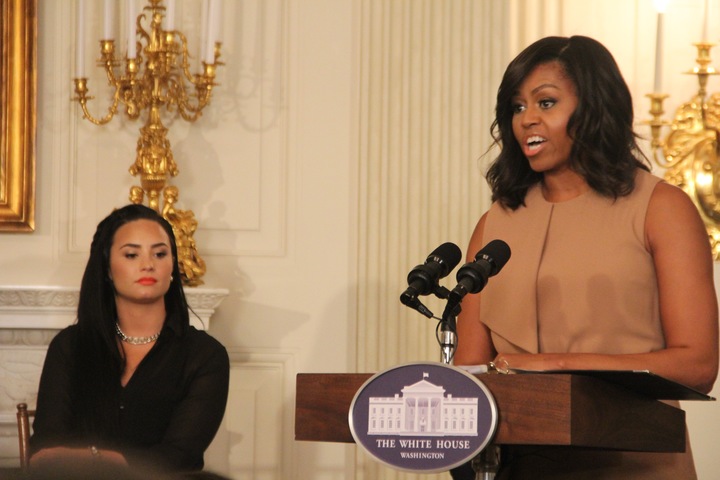 First Lady Michelle Obama honors Ray Charles with student workshop