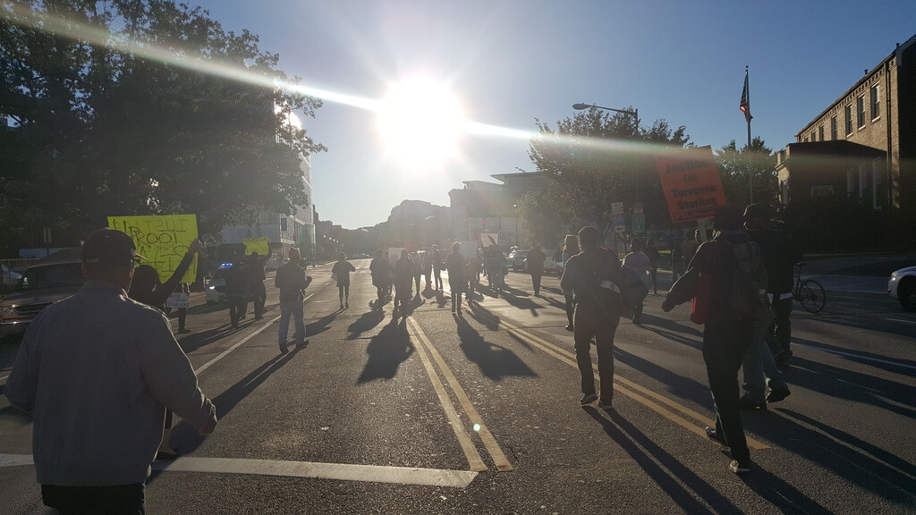 Black Lives Matter activists shut down intersection to protest killing by D.C. police officer