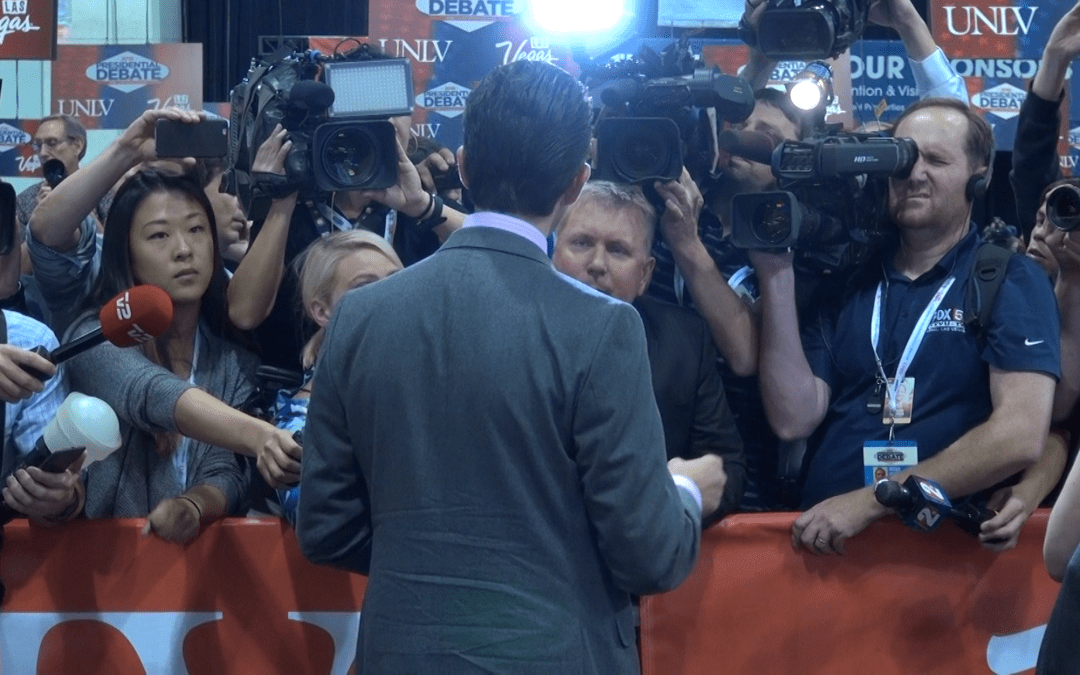 Face to face in the spin room