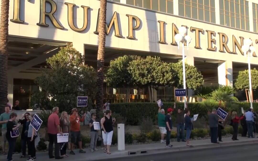 Pre-debate rally outside Trump International