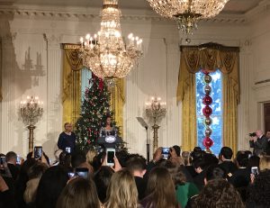 First Lady Michelle Obama welcomes military families to the White House as a part of the Joining Forces initiative, which works to assist military families. (Darby Hopper/MNS)