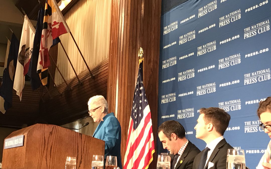 EPA chief argues that clean energy is a public health issue; says Trump team has not contacted her about the transition