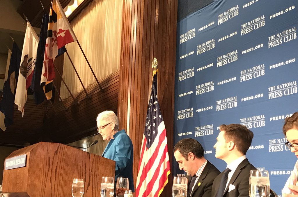 EPA chief argues that clean energy is a public health issue; says Trump team has not contacted her about the transition