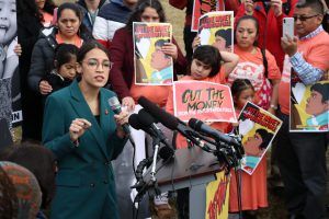 Rep. Alexandria Ocasio-Cortez, D-N.Y.: “This is not a political issue. Children dying in detention centers should not be a partisan concern. It should be a universal concern for every American in the United States.” (Cameron Peters/MNS)