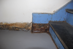 The school suffers from a myriad of infrastructural issues, including corrosion and flooding to stairs. (Samantha Handler/MNS)
