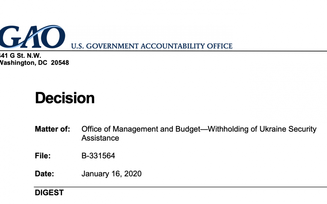 Trump broke the law, GAO says