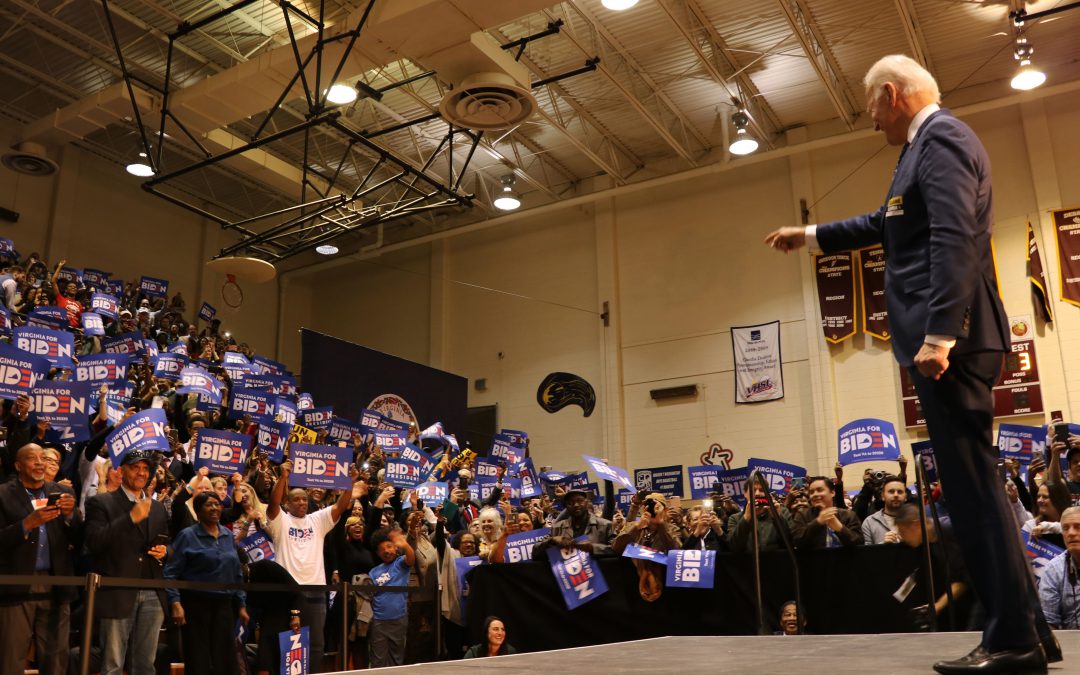 BIDEN GAINS MOMENTUM WITH V.A. DEMOCRAT ENDORSEMENTS, MIMICKING S.C. STRATEGY