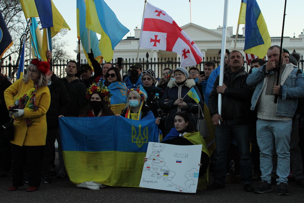 Thousands Gather To Commemorate Ukrainian Lives Lost, Protest Against Russian Aggression
