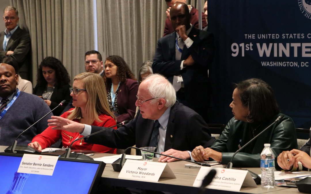 Sanders Pushes for “Transformational Change” on National and Local Level at U.S. Mayors Conference