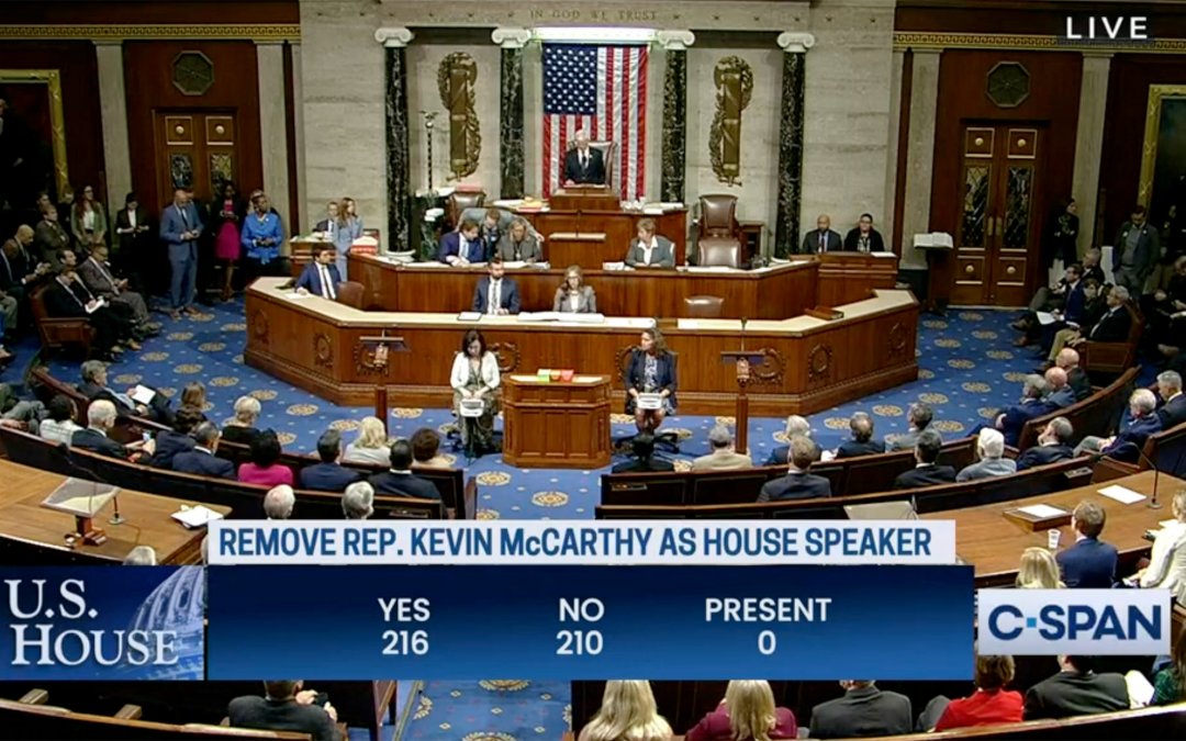 House votes to oust McCarthy as Speaker