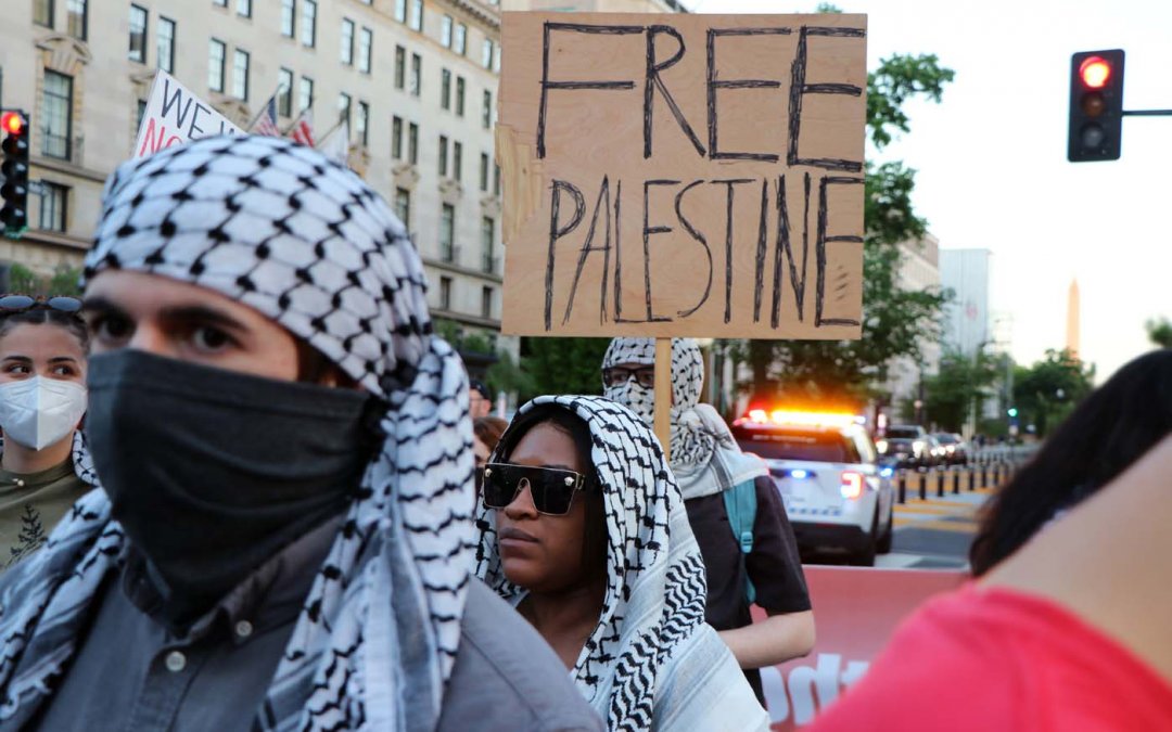 PHOTOS: Workers join students in protesting for a free Palestine at the socialist May Day March