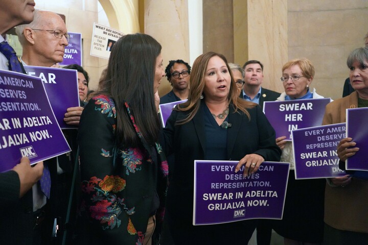 House Democrats pressure Republicans to end the shutdown and swear in Congresswoman-elect Grijalva