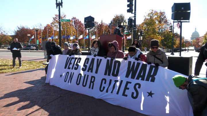 WATCH: Vets rally in D.C. and nationwide against Trump policies