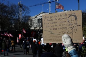 The protest took place one day after the national holiday honoring civil rights leader Martin Luther King, Jr. (André Hiroki/MNS)