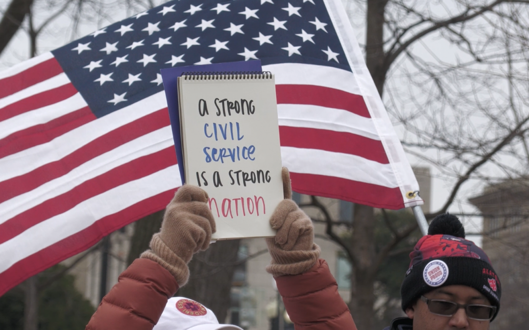 Watch: Federal workers rally at Capitol, urge Senate to pass Protect America’s Workforce Act