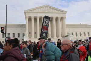 Demonstrators marched in 40-degree temperatures on Friday, just days before a polar vortex left some areas of Washington covered in up to a foot of snow. (Ben Shapiro/MNS)