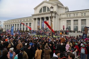 Crowd sizes were estimated to be in the tens of thousands. (Ben Shapiro/MNS)