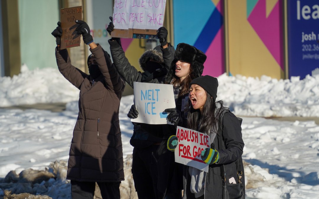In Photos: ‘ICE Out For Good’ protesters gather in freezing temperatures