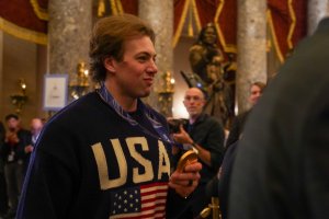 President Donald Trump invited members of the Men’s Olympic Hockey team to the State of the Union.(Cayla Labgold-Carroll/MNS)